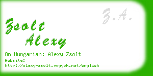 zsolt alexy business card